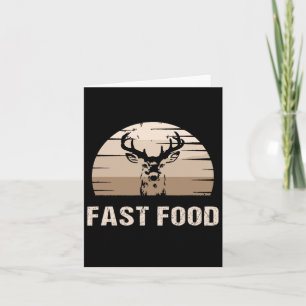 Vintage Fast Food Hunter Deer Hunting Card