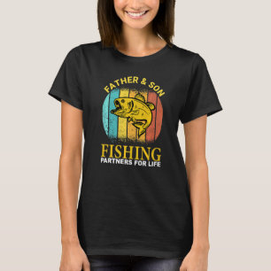 Vintage Father And Son Fishing Partners For Life M T-Shirt