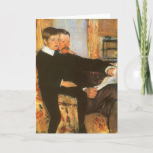 Vintage Father and Son Portrait by Mary Cassatt Card
