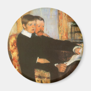 Vintage Father and Son Portrait by Mary Cassatt Magnet