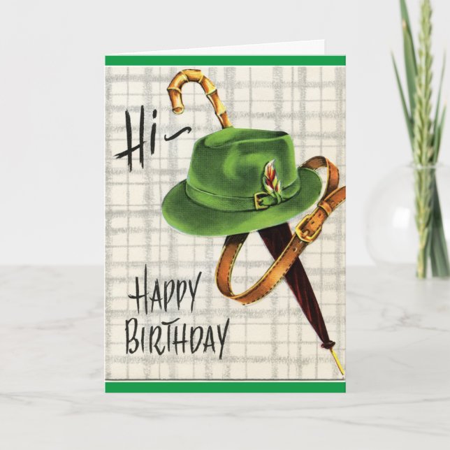 Vintage Father Birthday Card (Front)