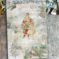 Vintage Father Christmas in Snow Collage