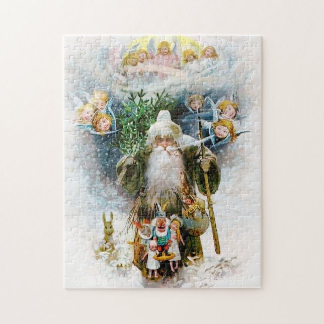 Vintage Father Christmas Jigsaw Puzzle (Vertical)