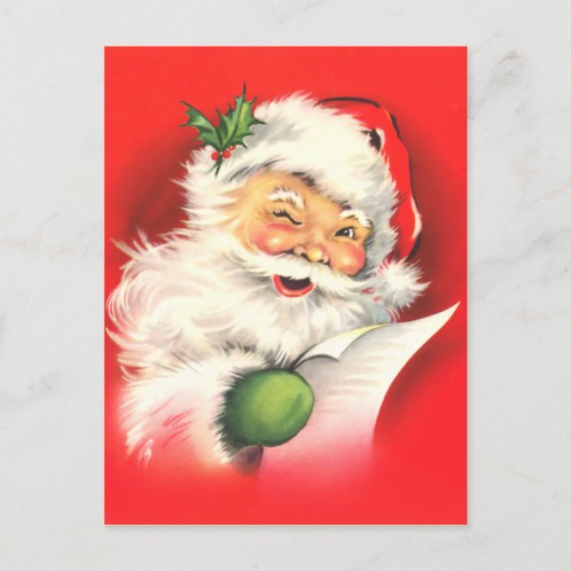 Vintage Father Christmas Postcard (Front)