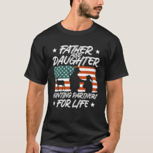 Vintage Father Daughter Hunting Partners USA Ameri T-Shirt