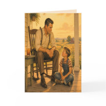 Vintage Father Son Father's Day Card