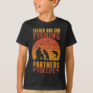 Vintage Father Son Fishing Partners For Life Dad M T-Shirt