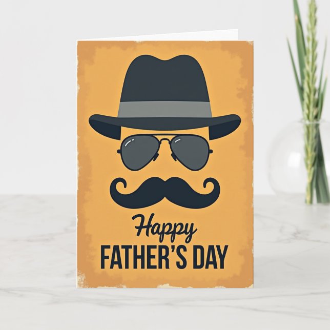 Vintage Fathers Day Face Card (Front)