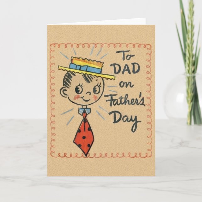 Vintage Father's Day Greeting Card for Dad (Front)