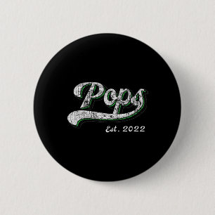 Vintage Father's Day Ps Est 2022 For New Grandpa 6 Cm Round Badge