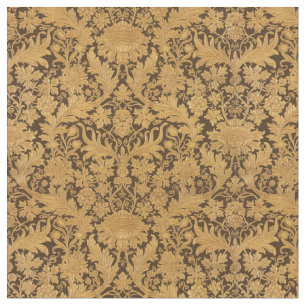 Vintage Faux Leather Floral Pattern Fabric