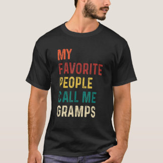 Vintage Favourite People Call Me Gramps Fathers Da T-Shirt