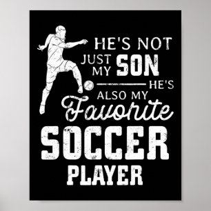 Vintage Favourite Soccer Player Son Family Matchin Poster