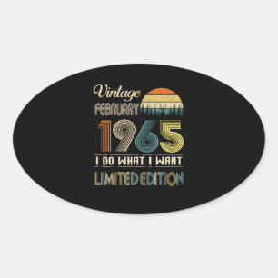 Vintage February 1965 I Do What I Want Limited Oval Sticker