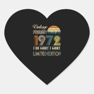 Vintage February 1972 I Do What I Want Limited Heart Sticker