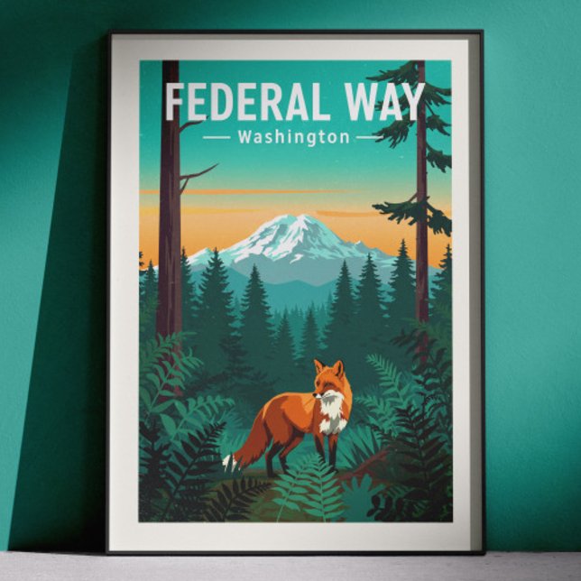 Vintage Federal Way Washington Poster (Creator Uploaded)