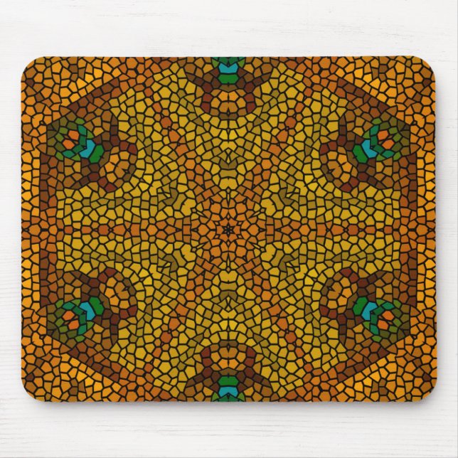  Vintage Feel - Intricate Abstract Design Tile -  Mouse Mat (Front)