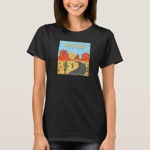 Vintage Feel Sunset Desert Vibes Mountain Cactus A T-Shirt