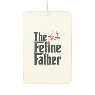 Vintage Feline Father Cat Humour Vector Design_1 Car Air Freshener
