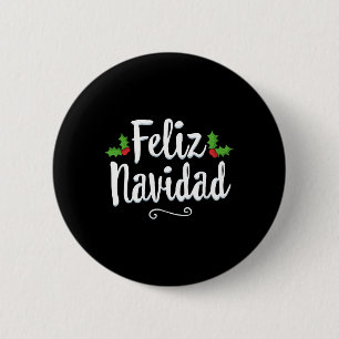 vintage feliz navidad retro mexican christmas span 6 cm round badge