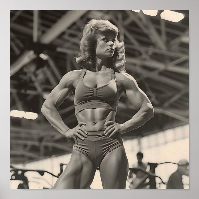 Vintage Female Bodybuilder Poster (Front)