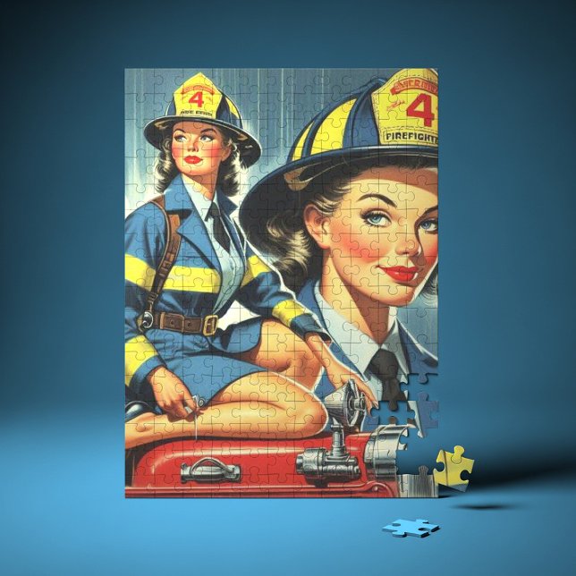 Vintage Female Firefighter Jigsaw Puzzle (Creator Uploaded)