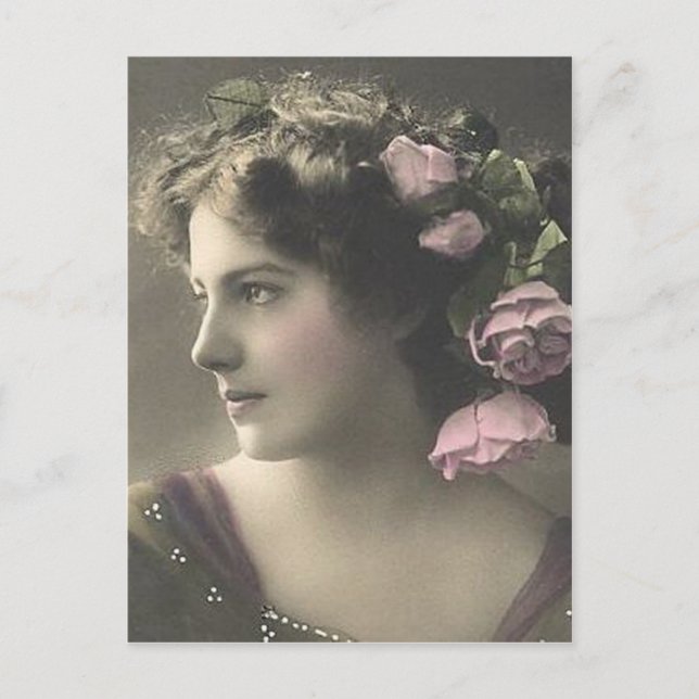 Vintage Female Photograph (2) Postcard (Front)