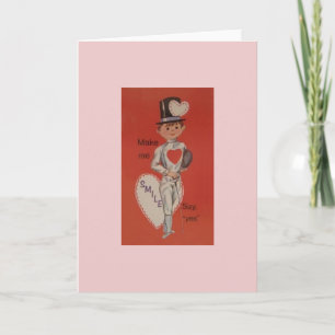 Vintage Fencer Valentine's Day Greeting Card