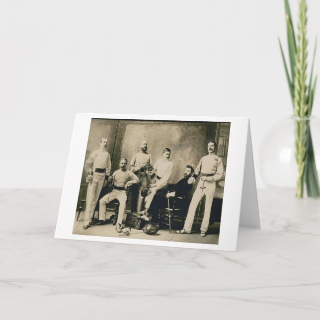 Vintage Fencers!  Vintage Greeting or Note Card (Front)