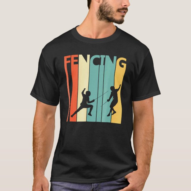 Vintage Fencing Christmas T-Shirt (Front)
