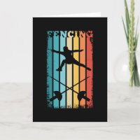 Vintage Fencing Gift for Fencer Saber Rapier Retro