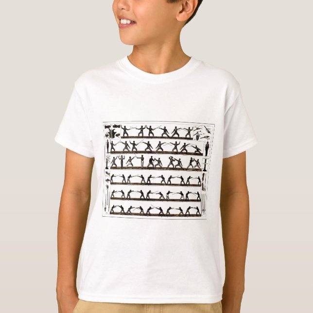 Vintage Fencing Instruction T-Shirt (Front)