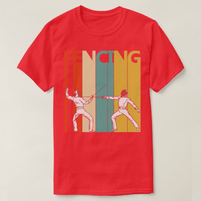 Vintage Fencing Lover Gift  T-Shirt (Design Front)