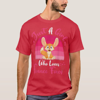 Vintage Fennec Fo Lover Just A Girl Who Loves Fenn T-Shirt