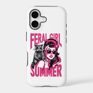 Vintage Feral Girl Summer Opossum Funny Racoon