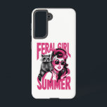 Vintage Feral Girl Summer Opossum Funny Racoon  Samsung Galaxy Case<br><div class="desc">Vintage Feral Girl Summer Opossum Funny Racoon</div>