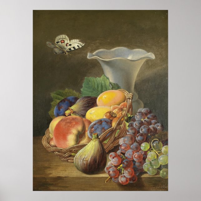 Vintage Ferdinand Kuss Still Life with Fruits Poster (Front)