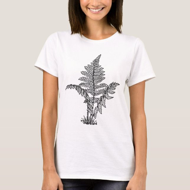 Vintage Fern Illustration T-Shirt (Front)