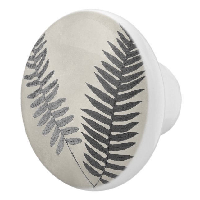 Vintage Ferns Ceramic Knob (Right)