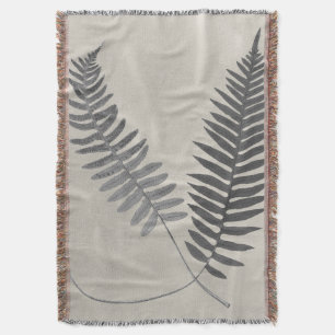 Vintage Ferns Throw Blanket