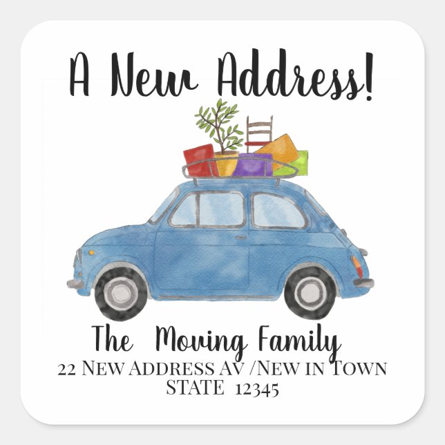 Vintage Fiat 500 moving stuff envelope seal (Front)