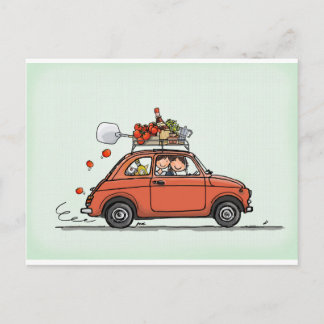 Vintage Fiat 500 Postcard