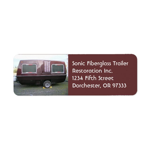 Vintage Fiberglass Travel Trailer (Front)