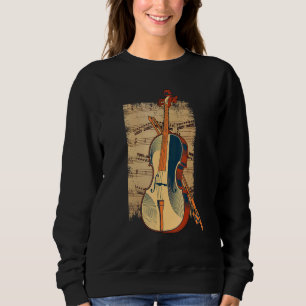 Vintage Fiddle Stringed Instrument Fiddle Violinis Sweatshirt