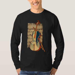 Vintage Fiddle Stringed Instrument Fiddle Violinis T-Shirt