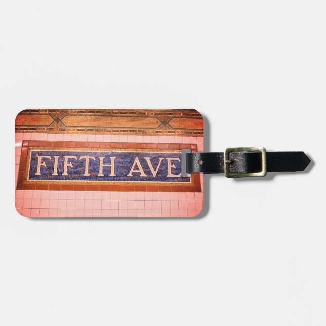 Vintage Fifth Avenue Sign - Manhattan, NYC Luggage Tag (Front Horizontal)