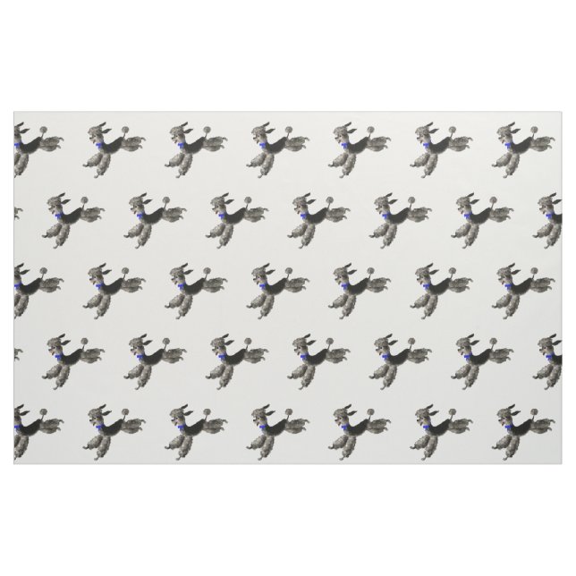 Vintage Fifties Happy Black Poodles Fabric (Fat Quarter)