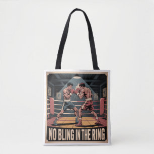 Vintage Fight Club - No Bling In The Ring Tote Bag