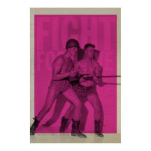 Vintage Fight For Love Pride Poster