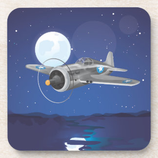 Vintage fighter Aircraft Coaster